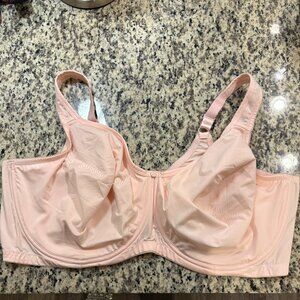 Comfort Choice 54DD Underwire Support Bra Pink Nylon Spandex NWOT